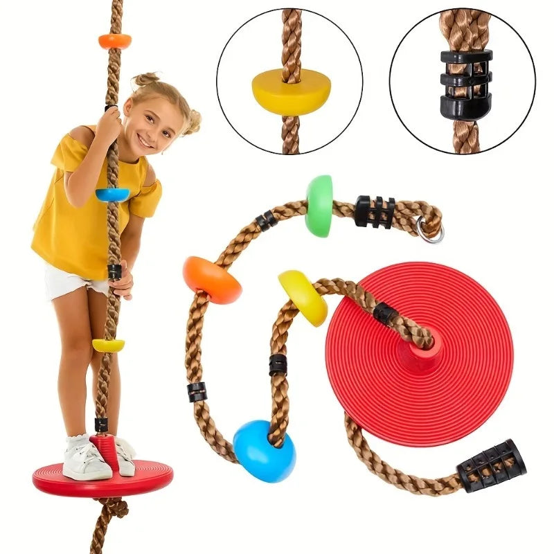 Outdoor Circular Climbing Rope Swing – Kids Tree Swing Toy Kids Rope Swing PLUSH