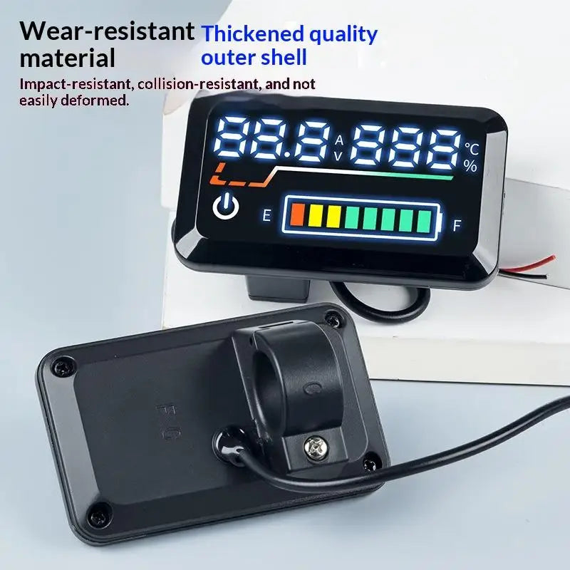 Digital Battery Level Indicator 12V-100V Voltage Meter Display Battery Voltage Meter PLUSH