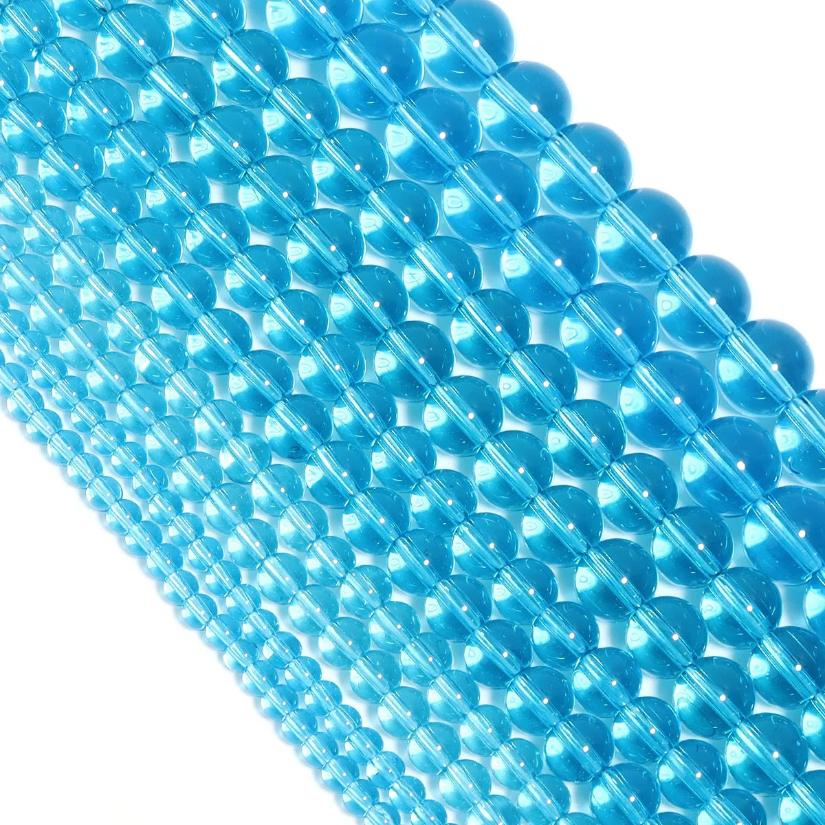 Lake Blue Round Glass Crystal Spacer Beads – DIY Jewelry Glass Spacer Beads PLUSH