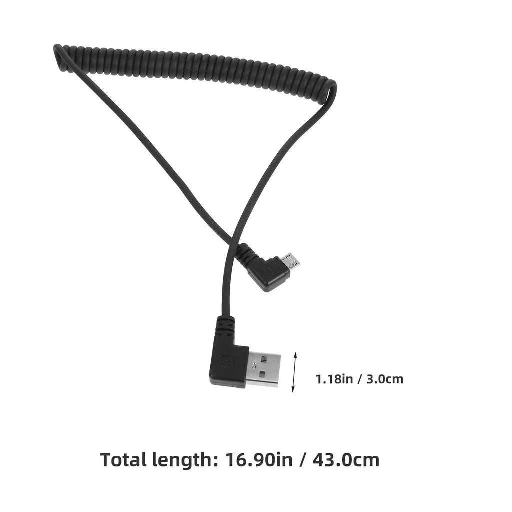 Coiled USB-C Cable Dual Right Angle Fast Charging – Foxnovo USB-C Charging Cable PLUSH