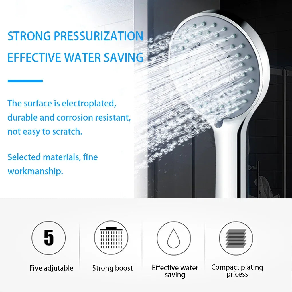 5-Mode Handheld Shower Head | Water Saving SPA Sprayer Handheld Shower Head PLUSH