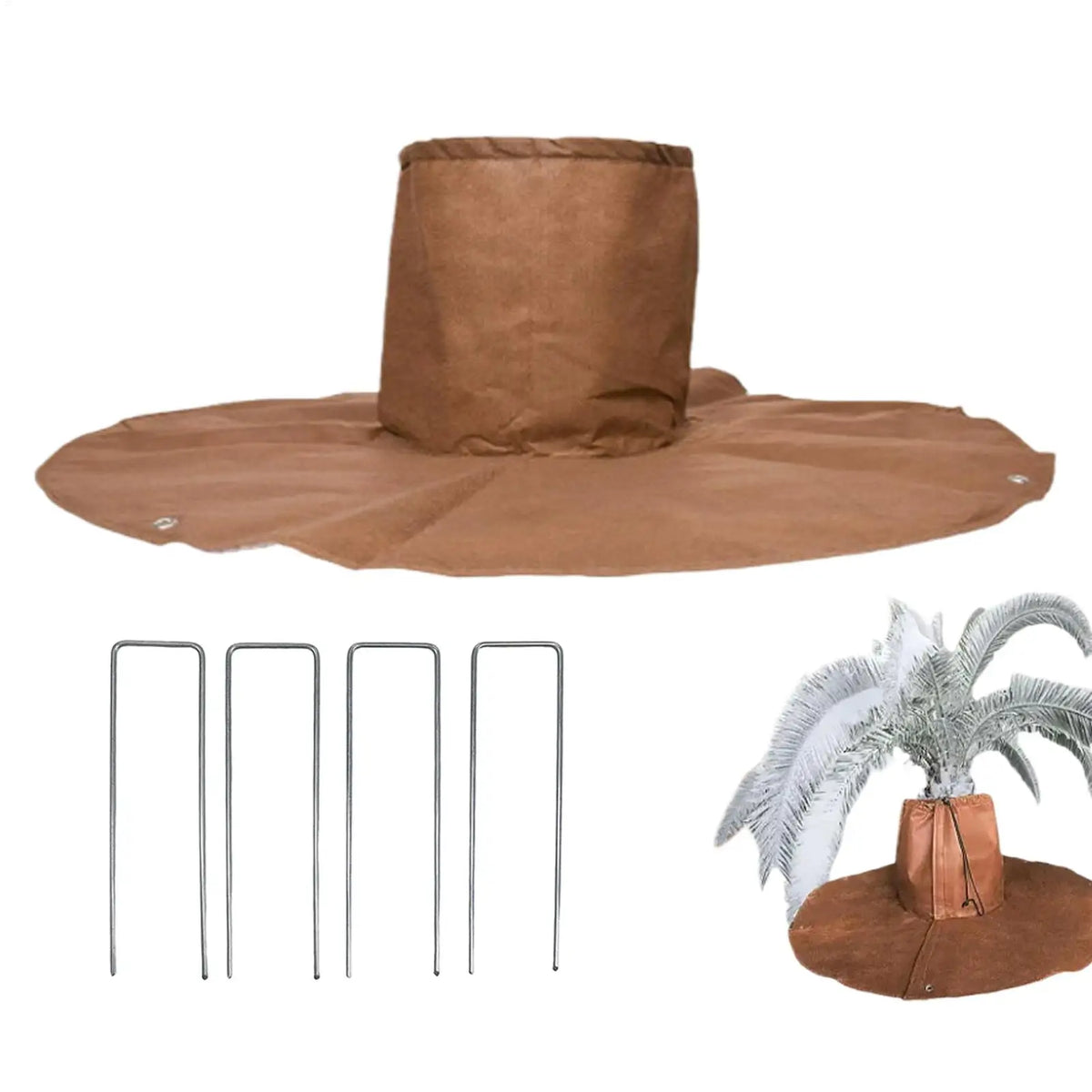 Tree Root Protector Frost Cover with Ground Nails | Winter Guard Tree Root Frost Cover PLUSH