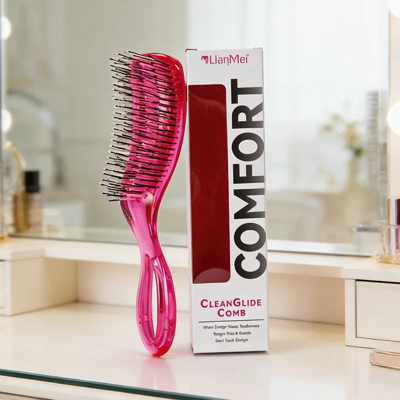 Japanese Anti-Static Hair Brush & Massage Comb Set w/ Hair Ties Hair Brush Set PLUSH
