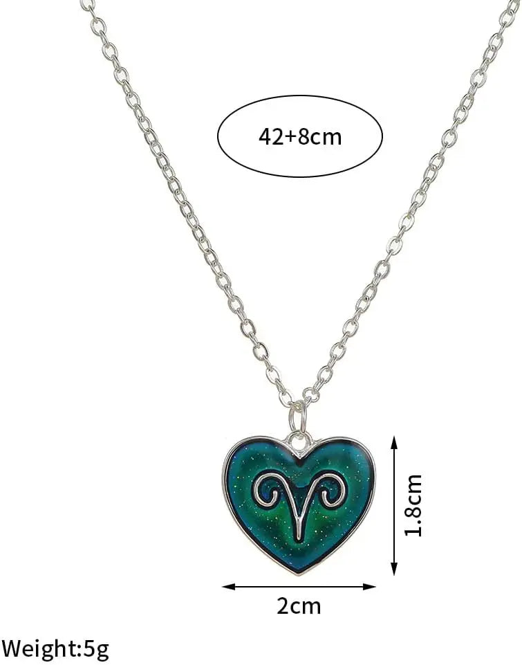 Zodiac Constellation Mood Necklace – Color Changing Pendant Pendant Necklace PLUSH