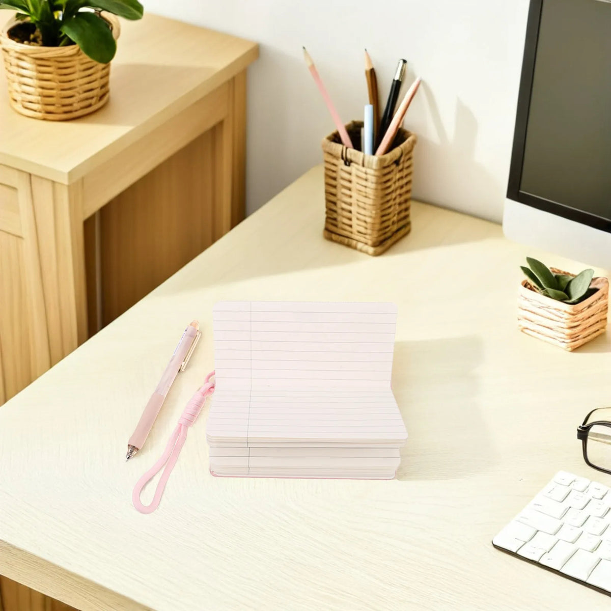 Mini PU Pocket Notebook with Pen Holder – Cute Memo Pad Pocket Memo Notebook PLUSH
