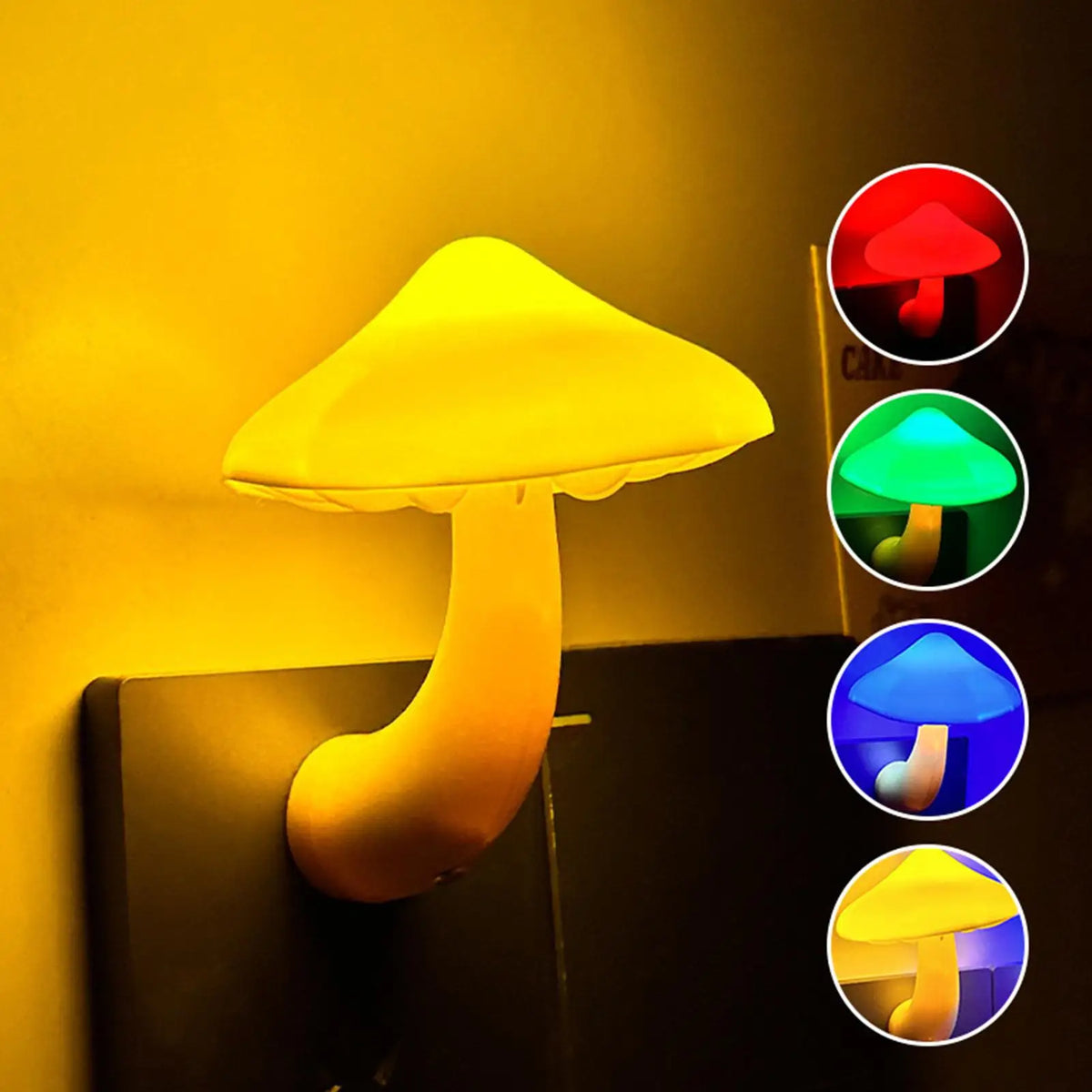 LED Mushroom Night Light – Auto Dusk-to-Dawn Sensor Plug-In LED Night Light PLUSH Default Title