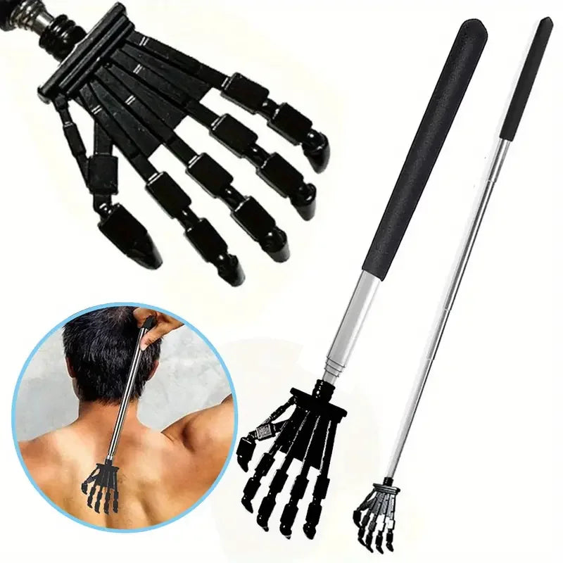 Telescopic Back Scratcher – Stainless Steel, Non-Slip Grip Back Scratcher Tool PLUSH