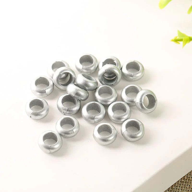 50pcs African Hair Rings Cuffs Dreadlock Bead Charms Gold Black Hair Cuff Beads PLUSH No.2