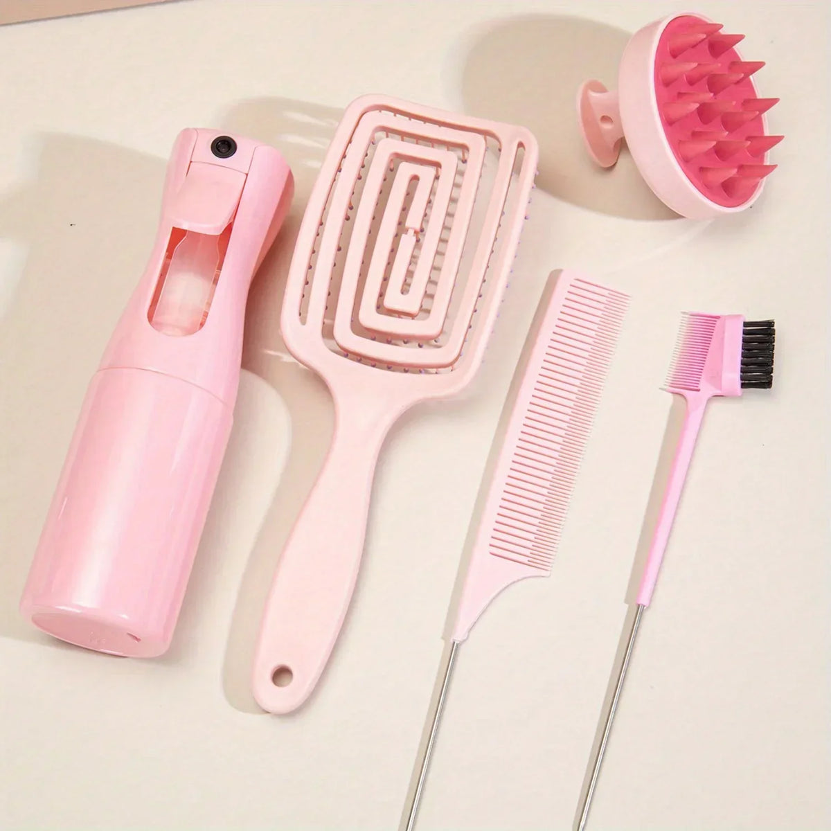 5-Piece Hair Care Set – Detangling Brush & Scalp Massager Hair Care Set PLUSH