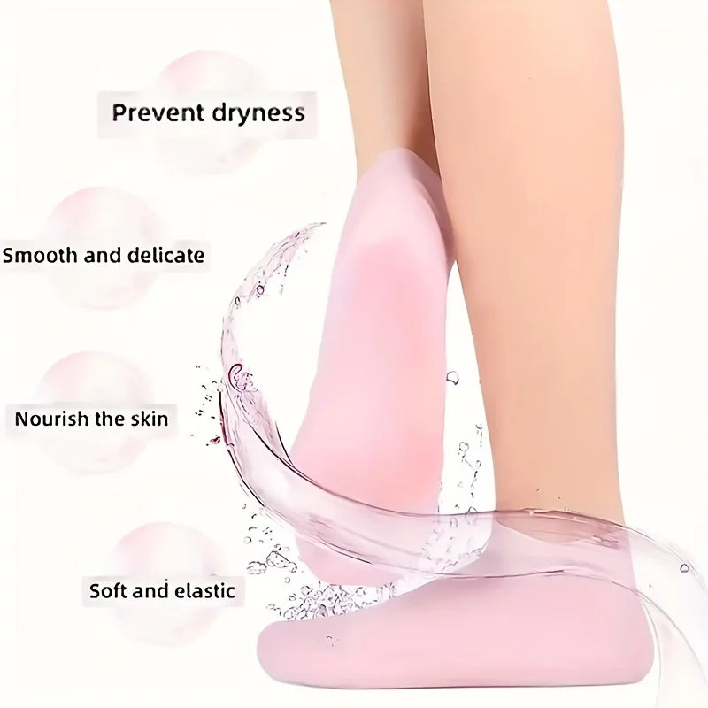 Silicone Moisturizing Foot Socks – Massage & Dry Heel Care Moisturizing Foot Socks PLUSH