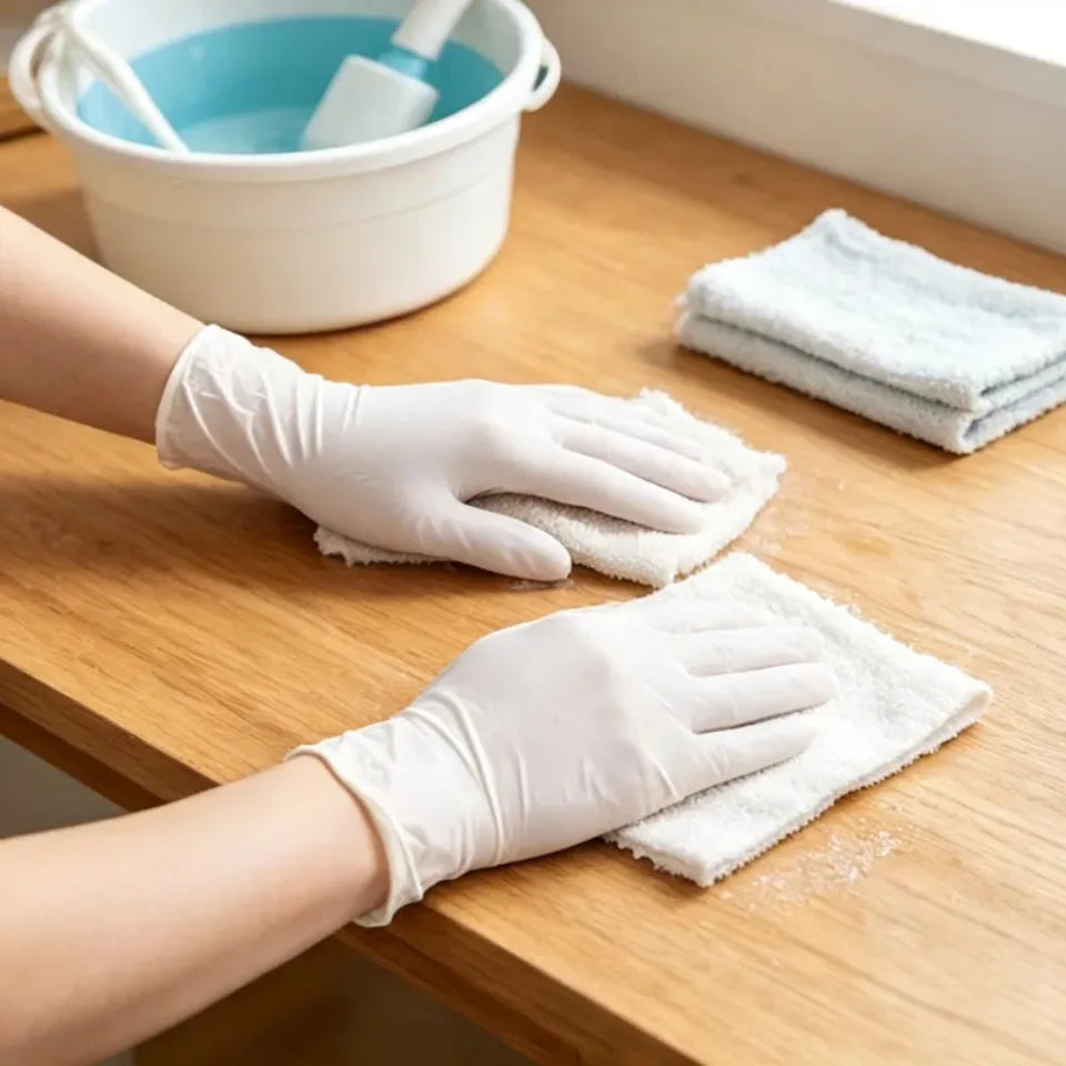 White Nitrile PVC Disposable Gloves 10/20/50 Pack – Kitchen Disposable Gloves PLUSH