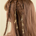 6pcs Gold Dreadlock Beads – Adjustable Hair Braid Cuff Clips Hair Braid Beads PLUSH No.9