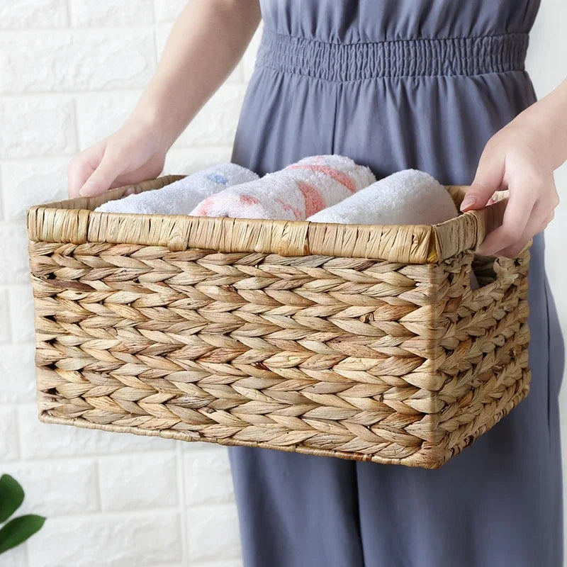Woven Cucurbita Storage Basket with Handle – S/M/L Woven Storage Basket PLUSH