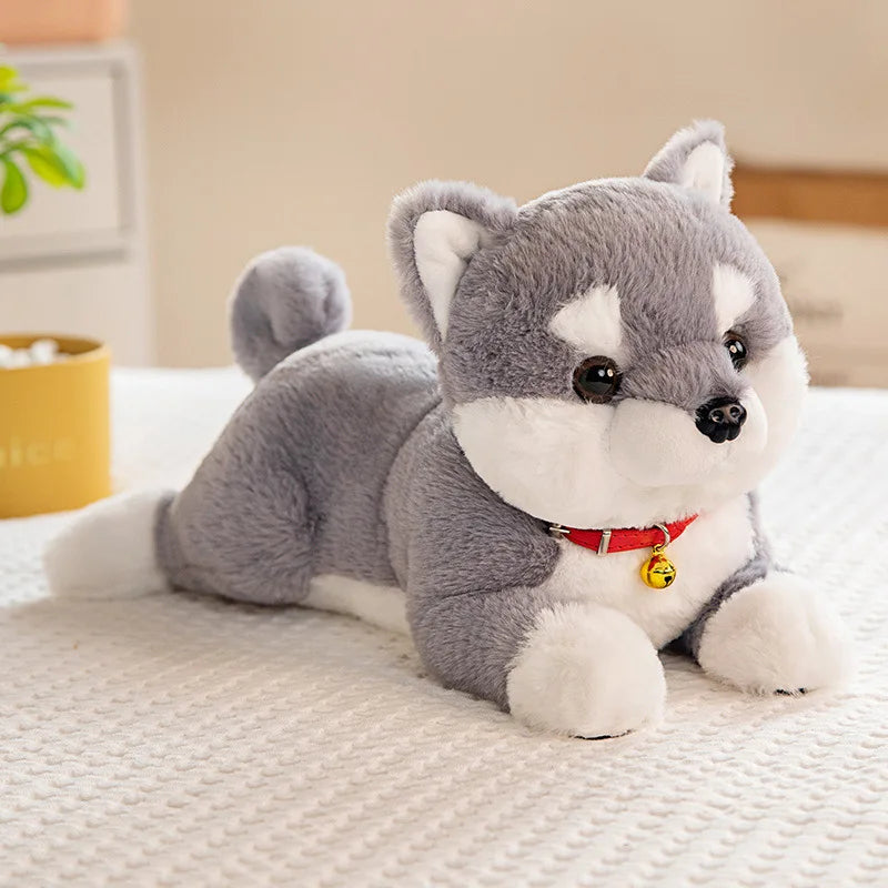 28cm Shiba Inu Plush Toy – Soft Stuffed Dog Pillow for Kids Stuffed Plush Toy PLUSH Gray