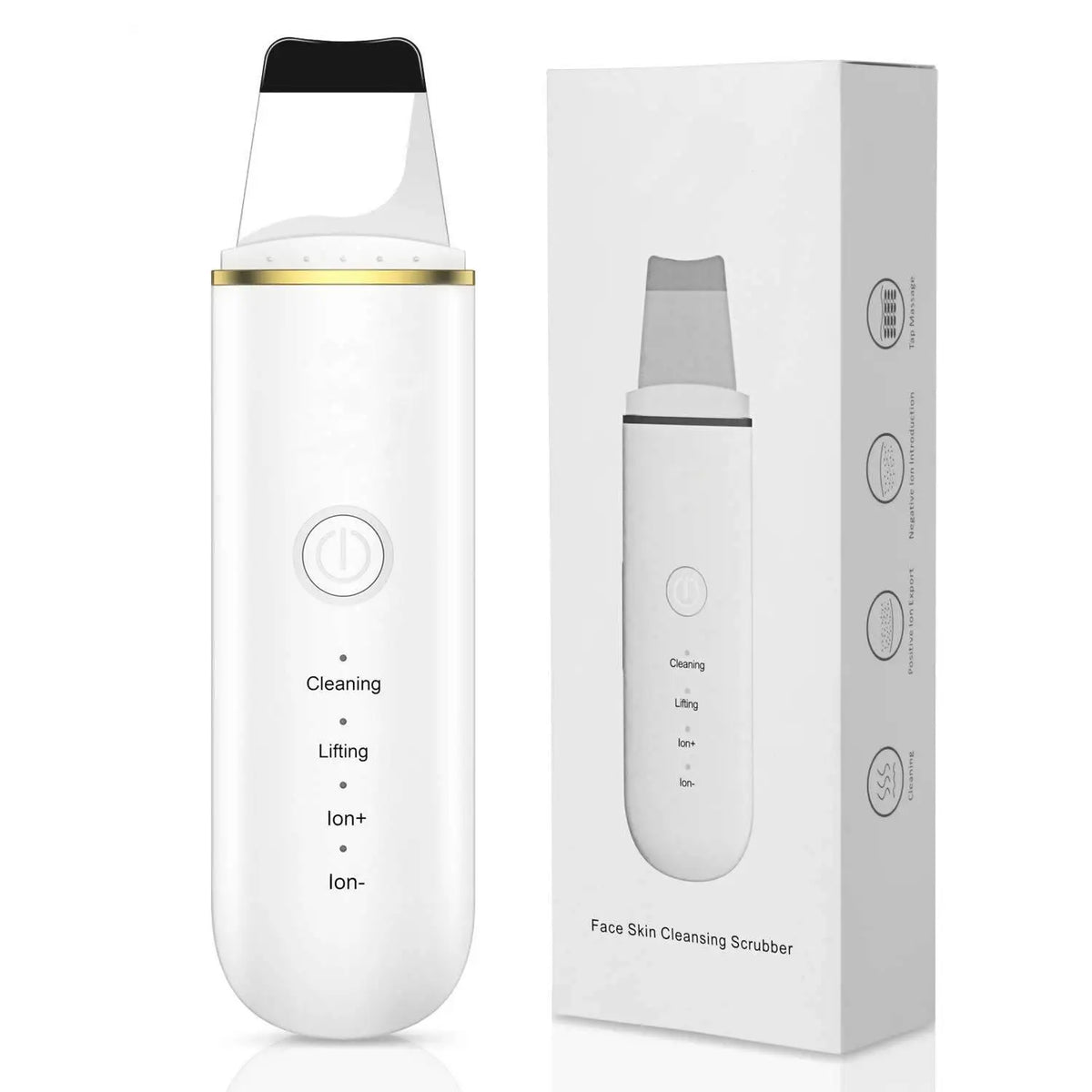 Ultrasonic Skin Scrubber Face Spatula – Cavitation Peeling Tool Facial Cleansing Device PLUSH