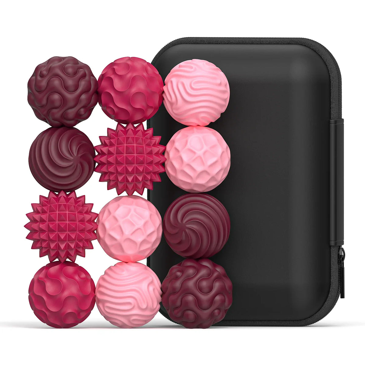 Silicone Magnetic Fidget Balls – Sensory Desk Toy 6 or 12pcs Magnetic Fidget Toy PLUSH Red-12pcs