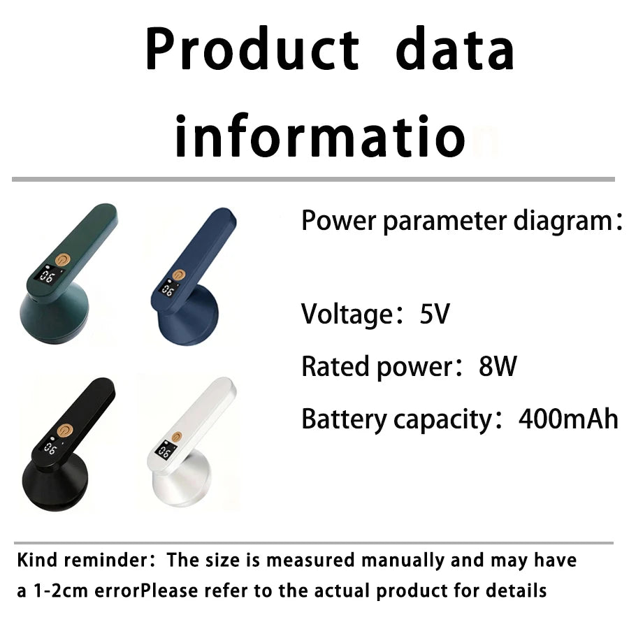 Portable USB Fabric Shaver & Lint Remover with Digital Display Fabric Shaver PLUSH