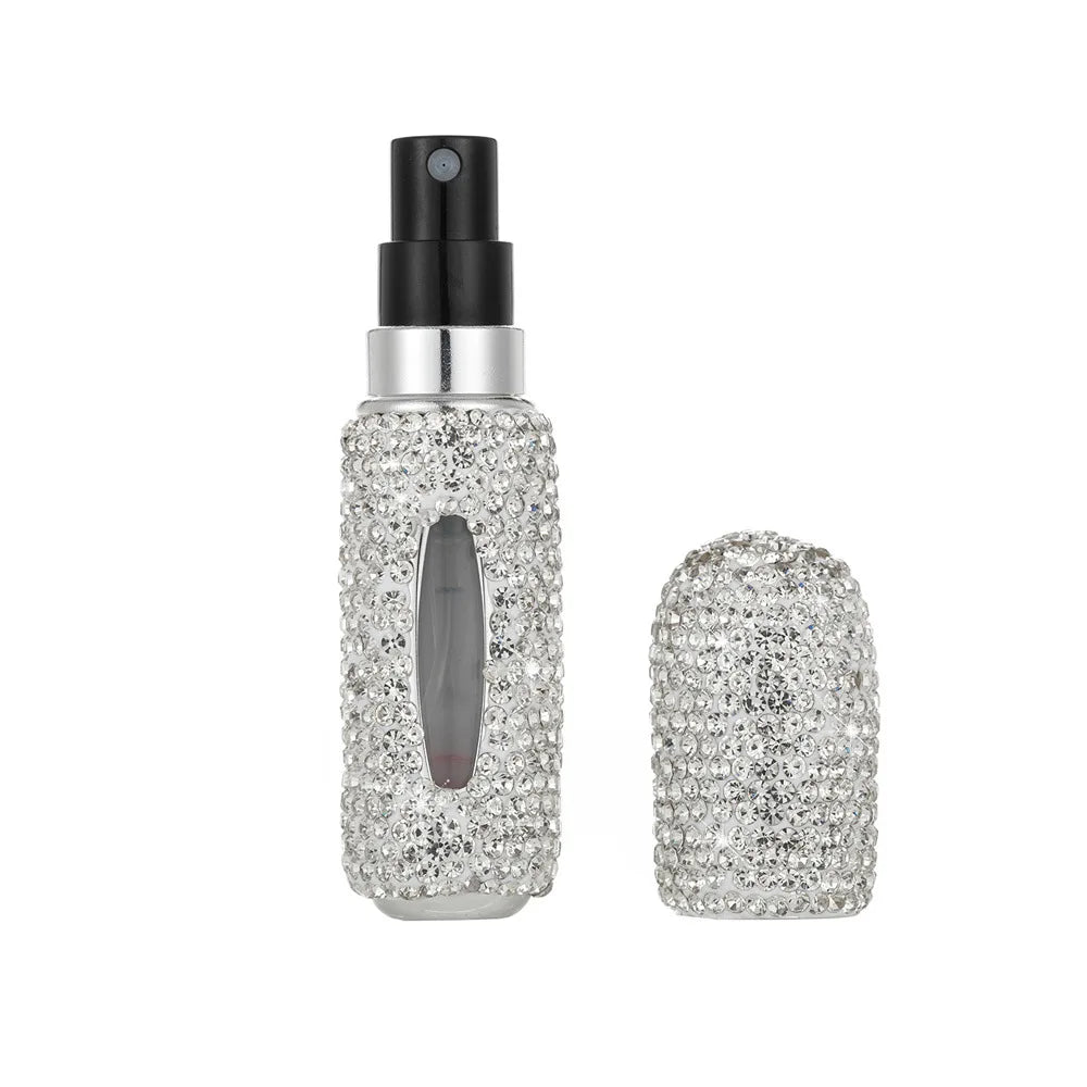 Rhinestone Perfume Atomizer 5ml – Refillable Travel Spray Bottle Perfume Atomizer PLUSH