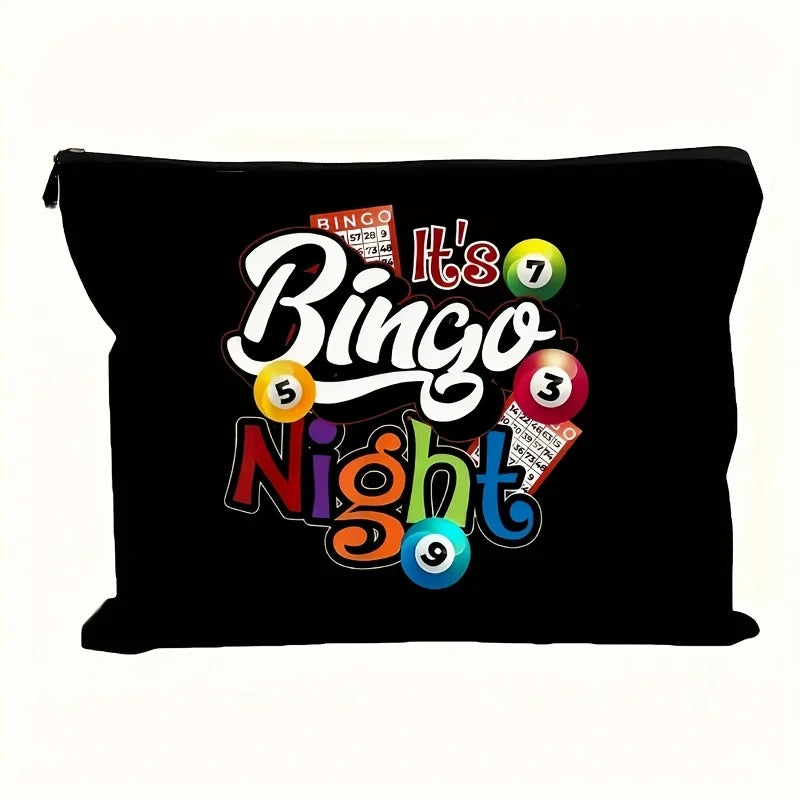 Bingo Night Makeup Bag – Zipper Pouch & Travel Organizer Makeup Zipper Pouch PLUSH A