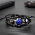 Zodiac Constellation Beaded Leather Bracelet | Multilayer Handwoven Charm Bracelet PLUSH leo