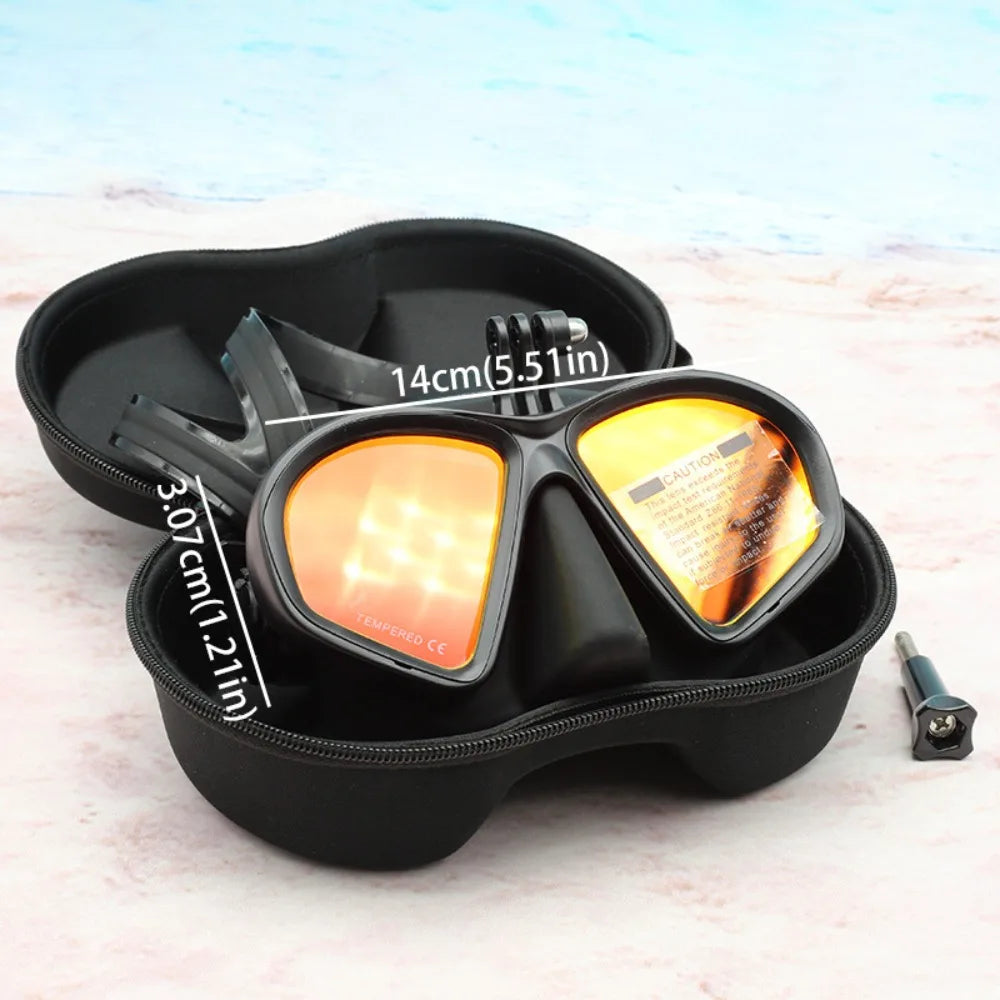 Tempered Glass Freediving Mask & Snorkel Set – Low Volume Freediving Mask Set PLUSH Yellow and black