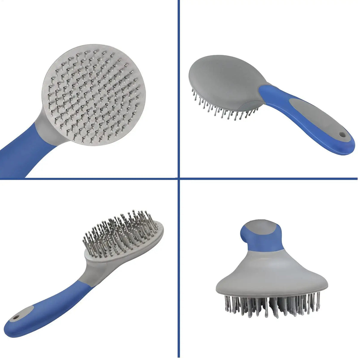 Horse Mane & Tail Brush – Soft Needle Bristles & Rubber Grip Horse Grooming Brush PLUSH