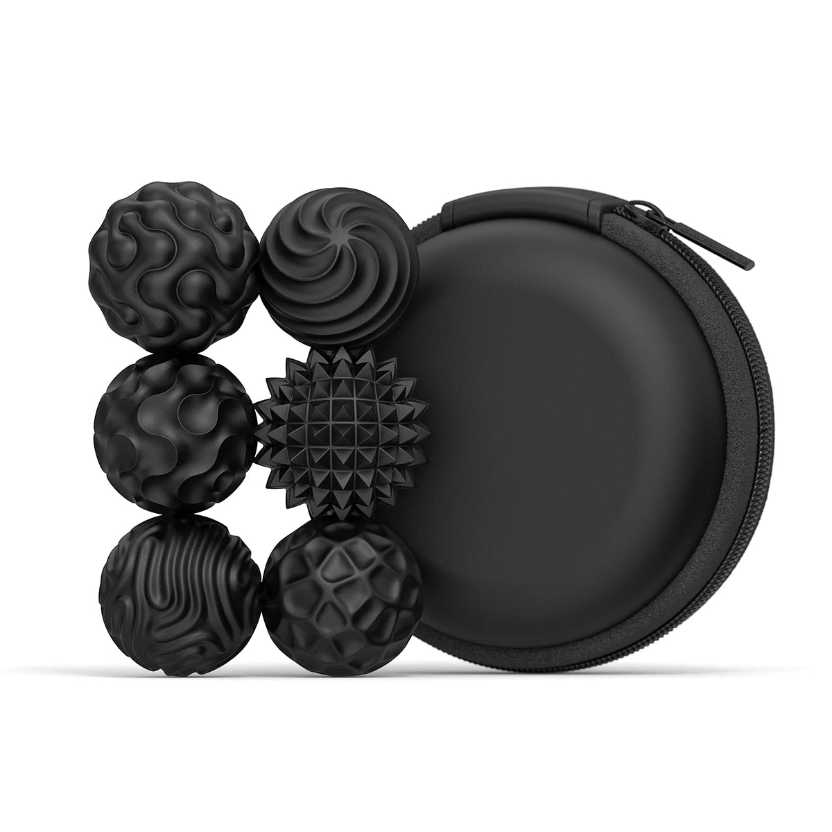 Silicone Magnetic Fidget Balls – Sensory Desk Toy 6 or 12pcs Magnetic Fidget Toy PLUSH Black-6pcs