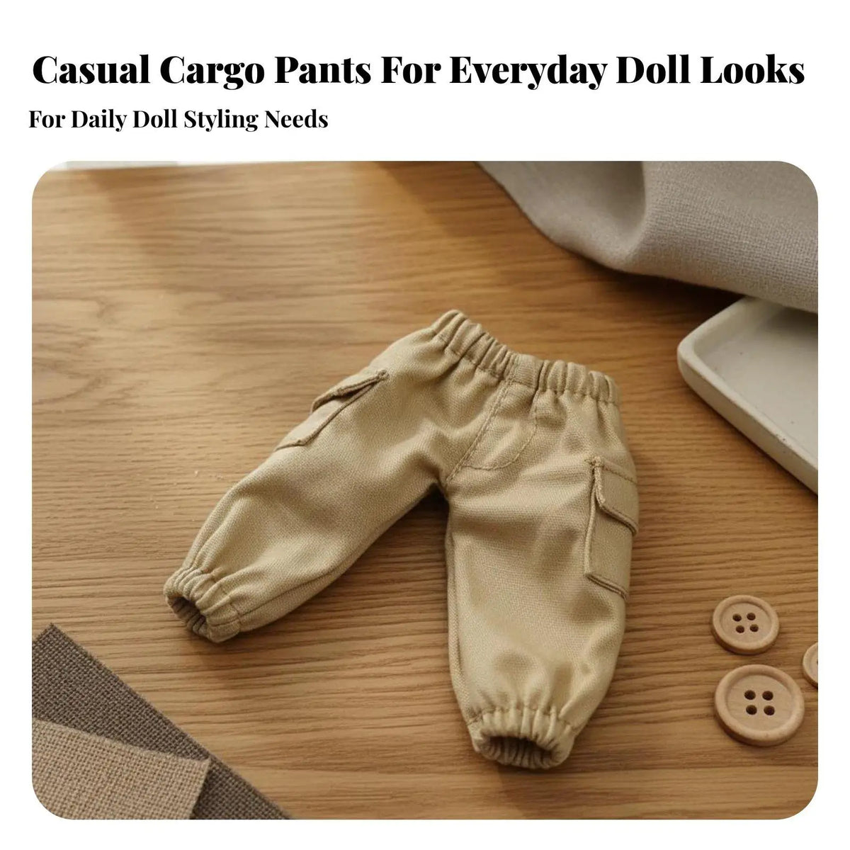 OB11 Cargo Pants 1/12 BJD Doll Trousers – Elastic Waist Doll Clothing PLUSH