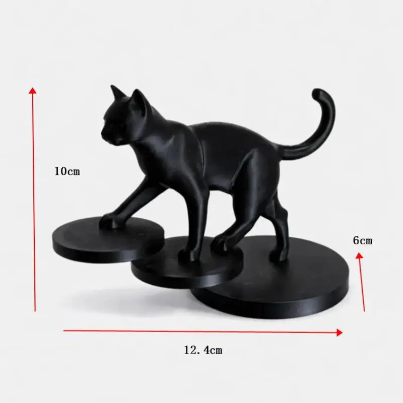 3D Printed Cat Sculpture – Modern Leaping Design Home Décor Cat Sculpture Ornament PLUSH