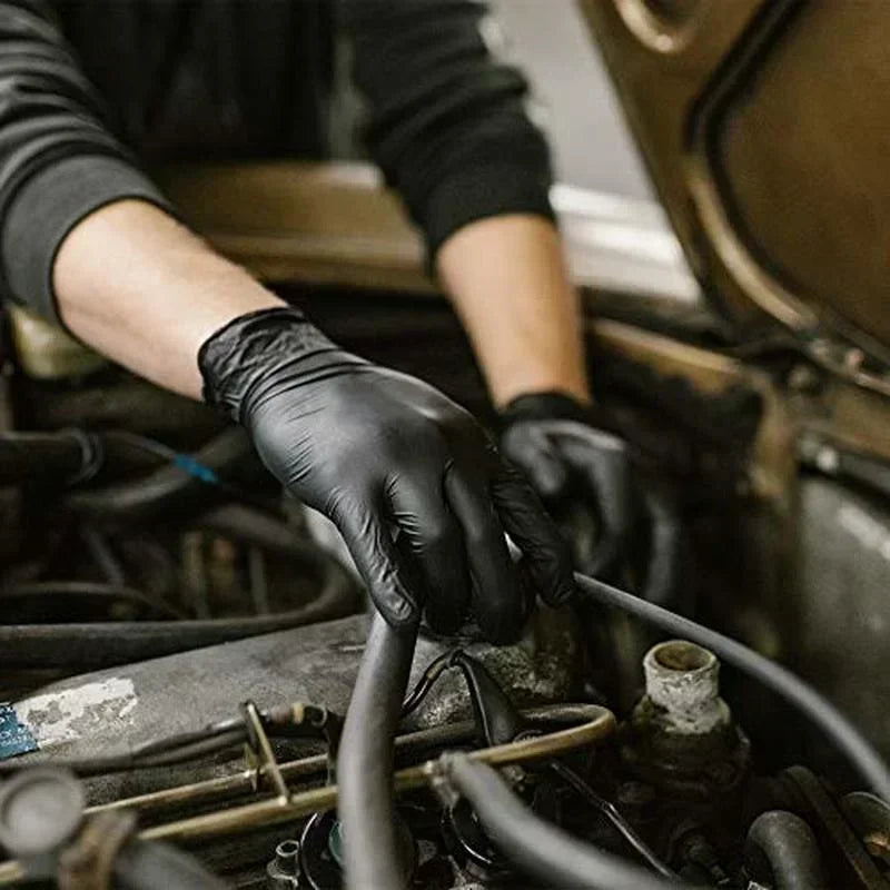 Disposable Black Nitrile Gloves – Latex Free, Thickened, Waterproof Disposable Nitrile Gloves PLUSH