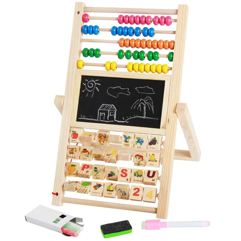 Wooden Abacus Drawing Board – Montessori Math Toy for Kids Montessori Math Toy PLUSH