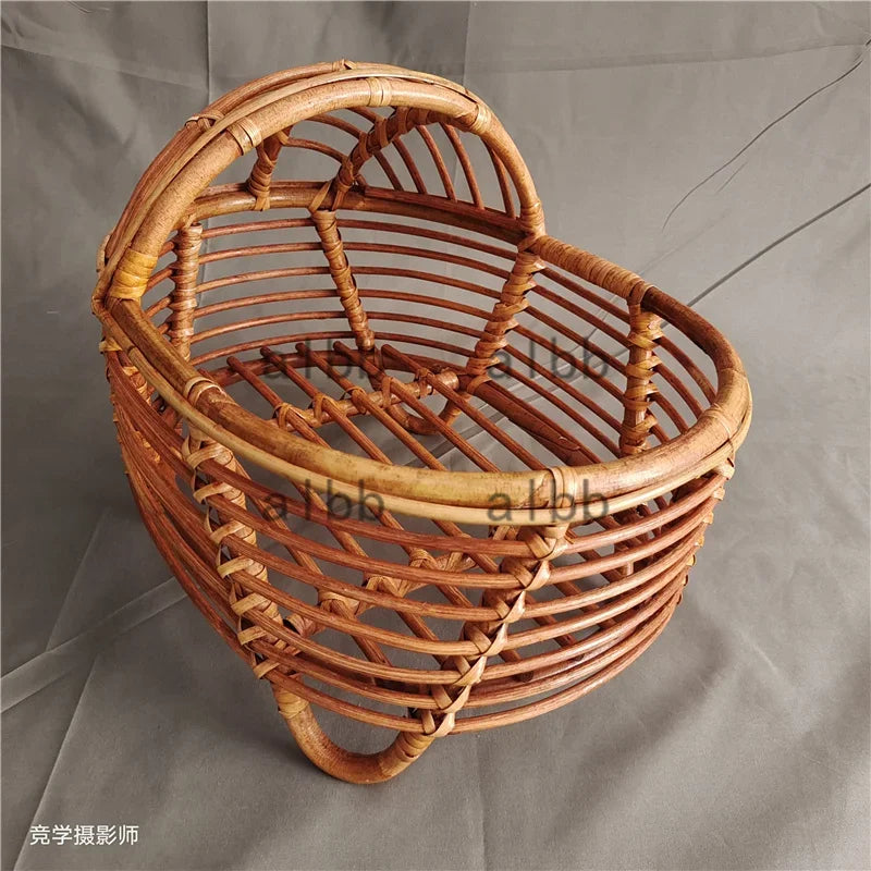 Handmade Vintage Bamboo Chair Newborn Photography Prop Newborn Photo Prop PLUSH 10