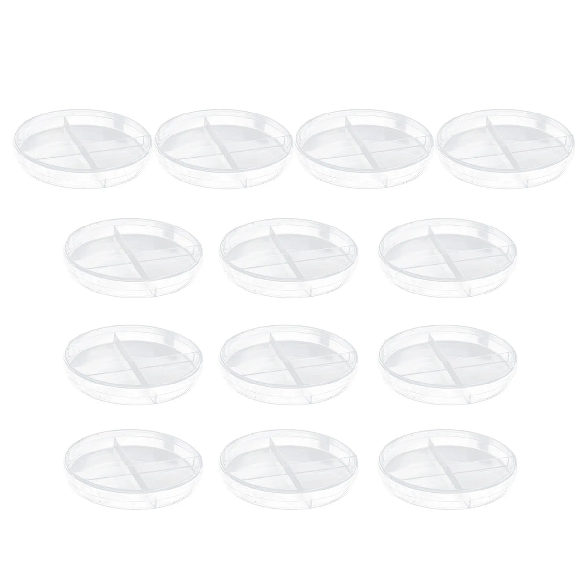 10pcs Four-Compartment Plastic Petri Dishes | Lab & Science Lab Petri Dishes PLUSH
