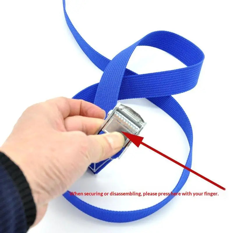 Adjustable Tie Down Cargo Strap 1–5M | PP Webbing Zinc Buckle Cargo Tie-Down Strap PLUSH