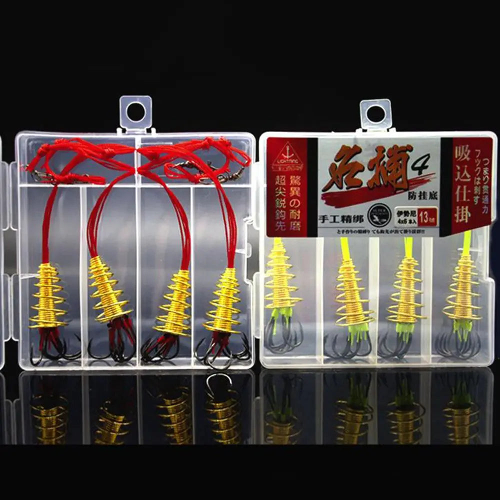 Explosion Fishing Hooks Bait Trap Feeder 4pcs | High Carbon Steel Fishing Hooks PLUSH