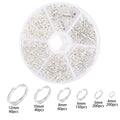 Metal Jump Rings Double Loop Split Ring Connectors – 6 Sizes Jewelry Findings PLUSH silver