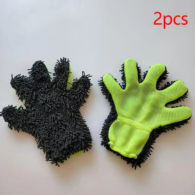 Microfiber Car Wash Gloves 1-2 Pack – Vehicle Detailing Mitt Car Wash Gloves PLUSH A2