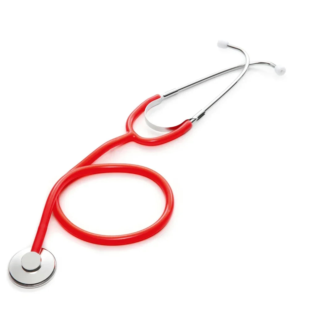 XceeFit Single Head Stethoscope | Doctor, Student & Vet Medical Stethoscope PLUSH Red