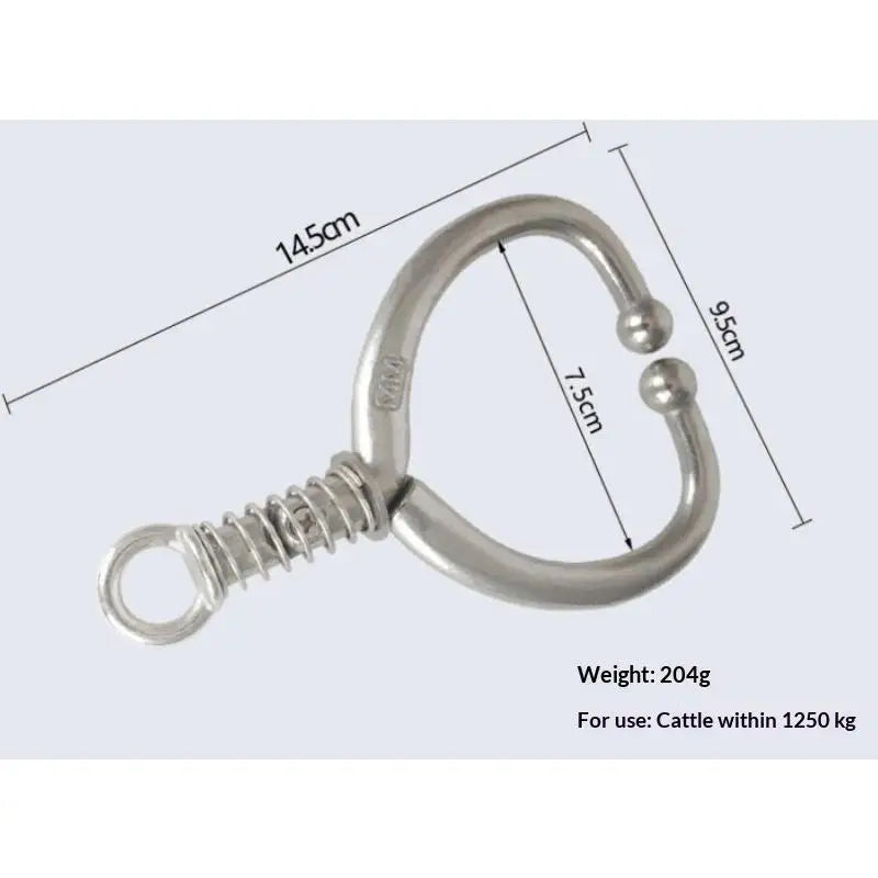 Stainless Steel Spring Cattle Nose Pliers – Cow Traction Tool Cattle Handling Tool PLUSH A1