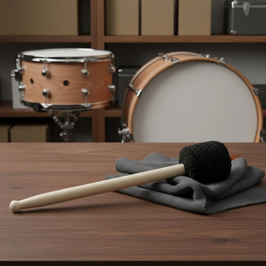 Bass Drum Mallet – Maple Handle & Wool Head | Practice & Stage Drum Mallet PLUSH