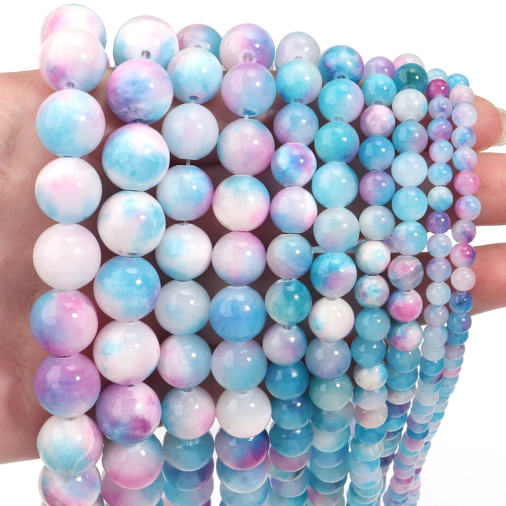 Persian Jade Natural Stone Round Spacer Beads – DIY Jewelry Stone Spacer Beads PLUSH