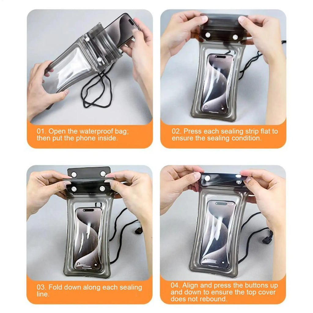Waterproof Phone Dry Bag with Lanyard – Touch Screen Pouch Waterproof Phone Pouch PLUSH