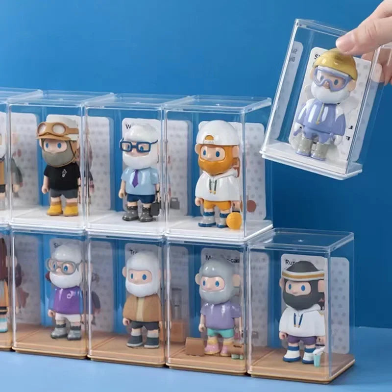 6-Piece Acrylic Display Stand Dust-Proof Cabinet for Figures Acrylic Display Stand PLUSH