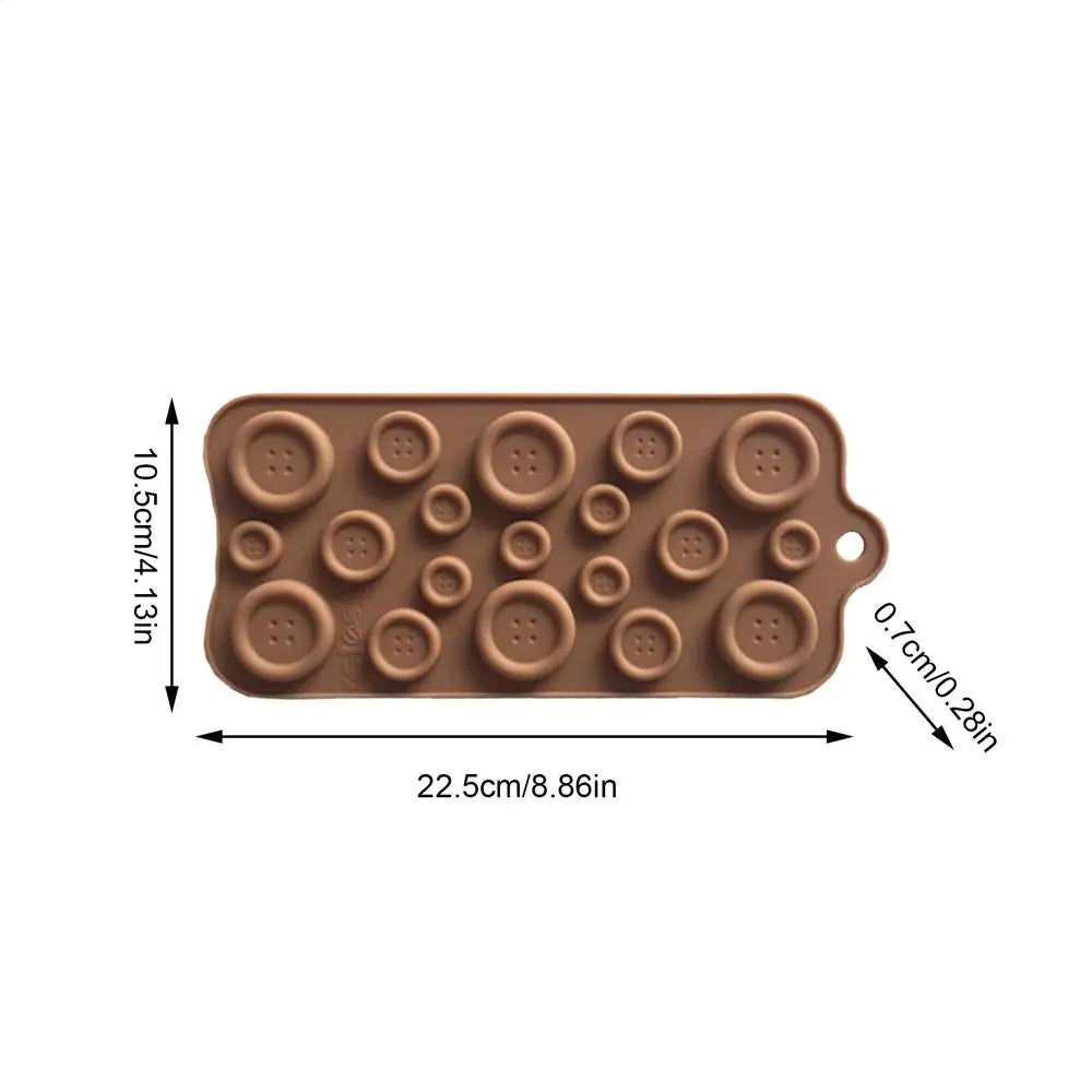 Silicone Chocolate Molds – Button, Letter & Number Shapes Silicone Baking Mold PLUSH buttons