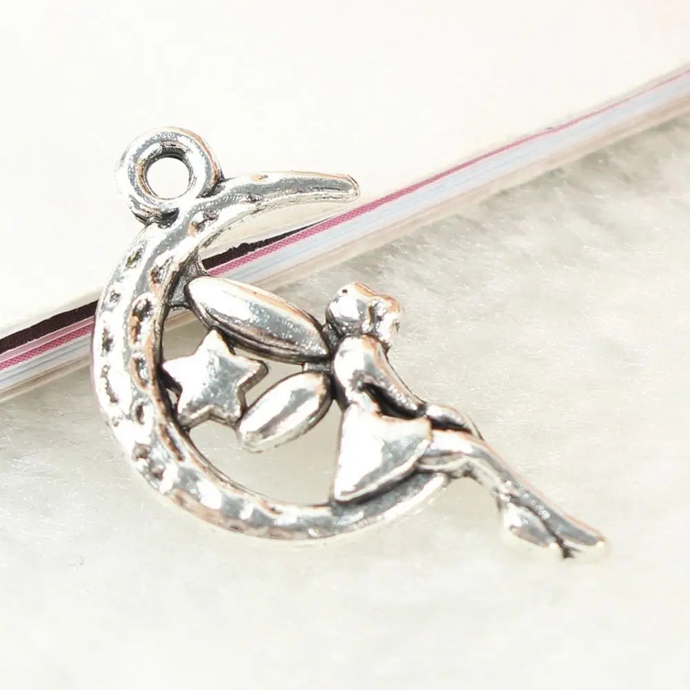 10pcs Fairy Angel Moon Star Charms for DIY Jewelry Making Jewelry Making Charms PLUSH