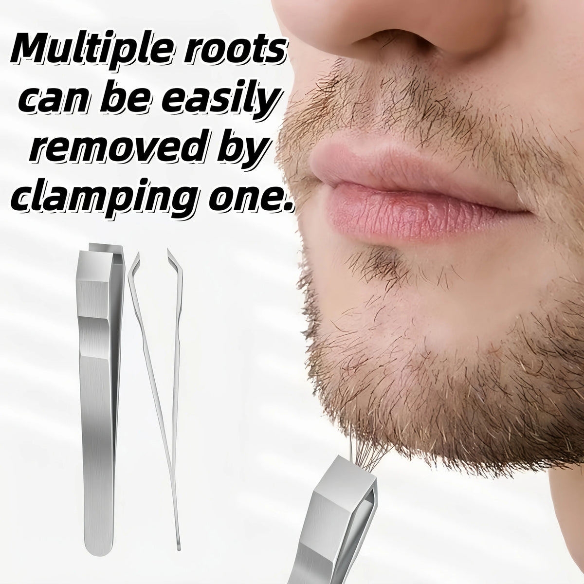 Stainless Steel Beard & Mustache Tweezers | Precision Grooming Grooming Tweezers PLUSH