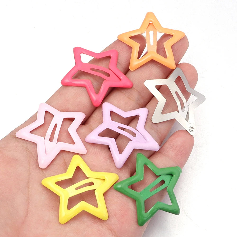 100pcs Y2K Star Metal BB Hair Clips for Girls – Colorful Kids Hair Clips PLUSH