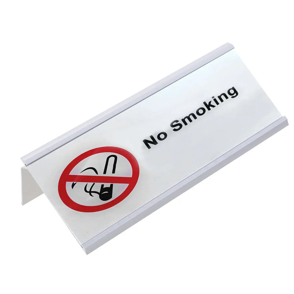 Silver Aluminum Business Card Holder – Desk Nameplate Organizer Business Card Holder PLUSH