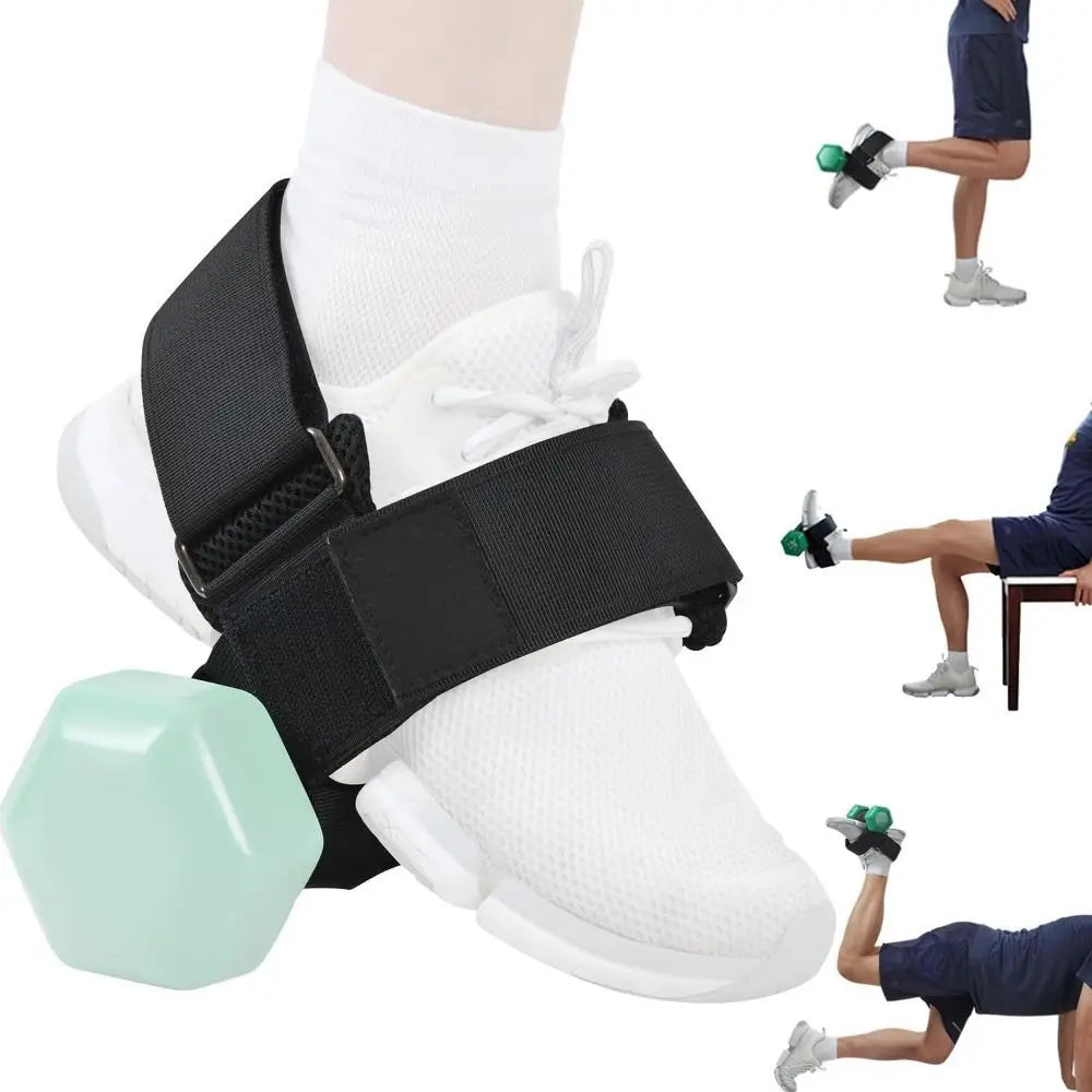Adjustable Dumbbell Foot Strap – Ankle Weight & Tibialis Trainer Ankle Weight Strap PLUSH