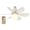 LED 40W Dimmable Ceiling Fan Light E27 & Remote Control Ceiling Fan Light PLUSH White